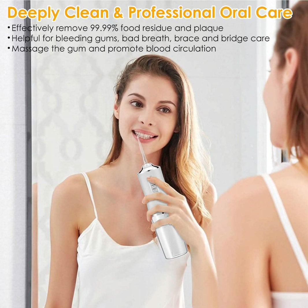 Water Flosser Cordless Dental Oral Irrigator Waterproof Teeth Cleaner-Water Flosser Cordless Dental Oral Irrigator Waterproof Teeth Cleaner