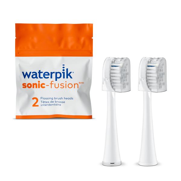 Waterpik Genuine Full Size Replacement Brush Heads with Covers for Sonic-Fusion-Waterpik Genuine Full Size Replacement Brush Heads with Covers for Sonic-Fusion