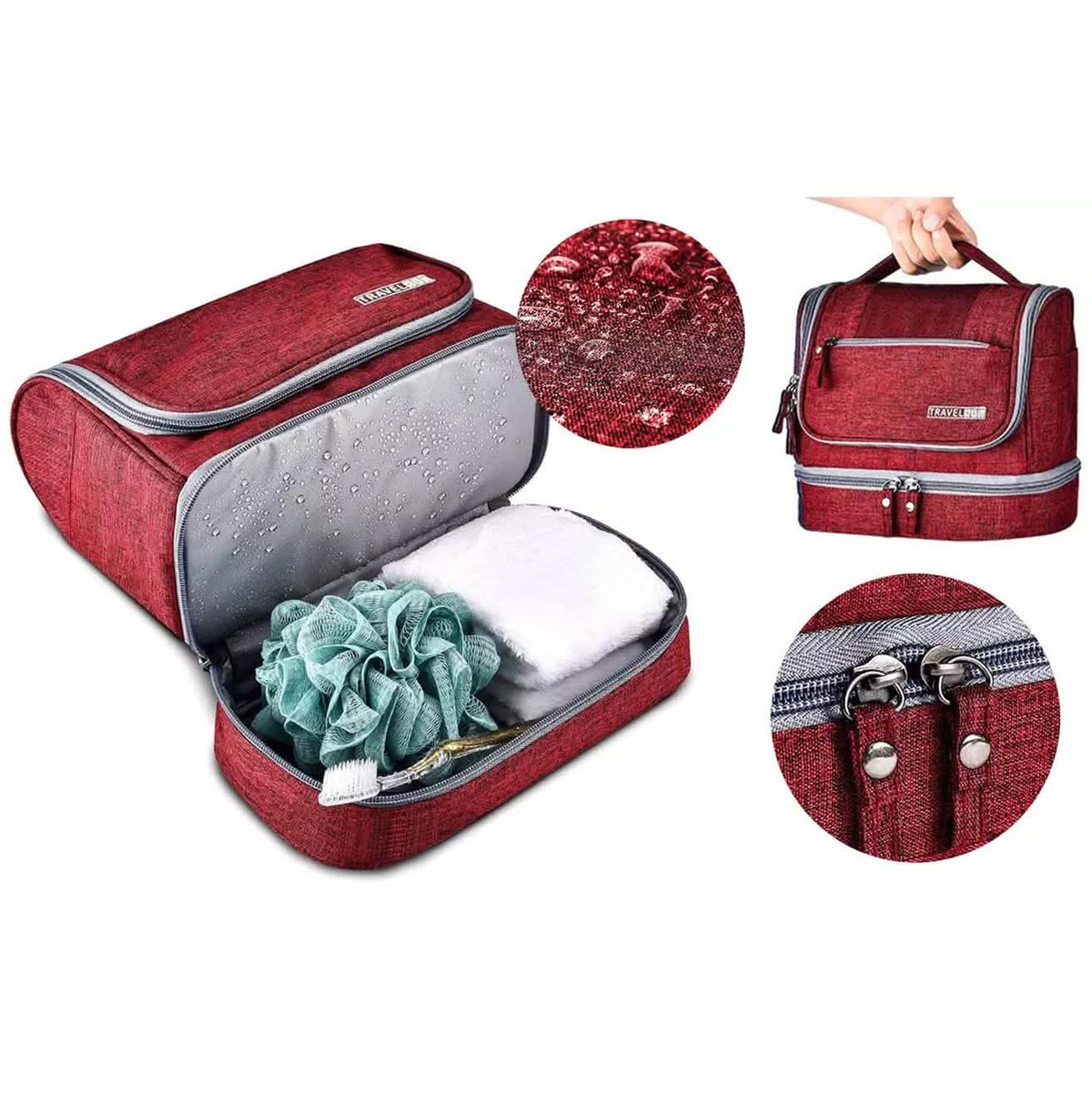 Waterproof Hanging Travel Toiletry Bag for Men and Women-Waterproof Hanging Travel Toiletry Bag for Men and Women