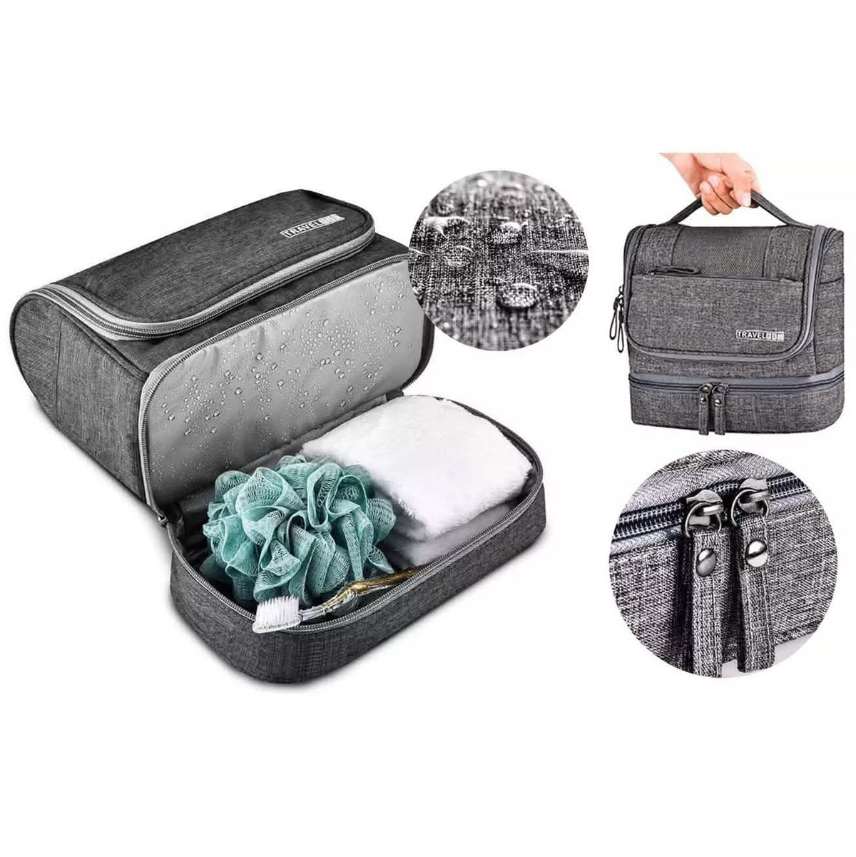 Waterproof Hanging Travel Toiletry Bag for Men and Women-Waterproof Hanging Travel Toiletry Bag for Men and Women