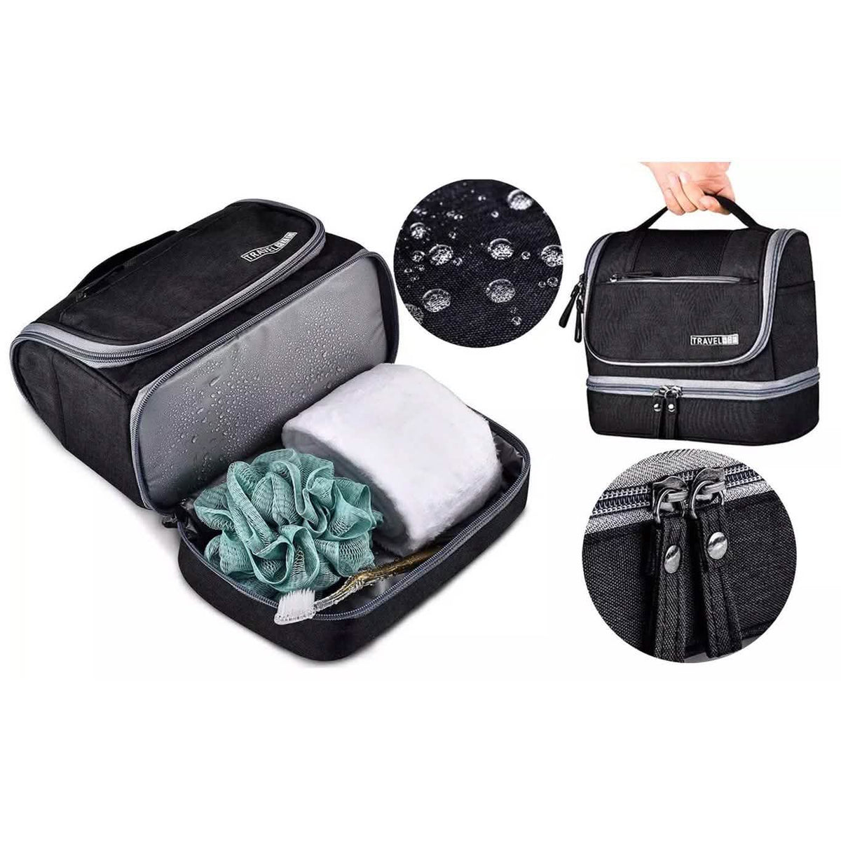 Waterproof Hanging Travel Toiletry Bag for Men and Women-Waterproof Hanging Travel Toiletry Bag for Men and Women