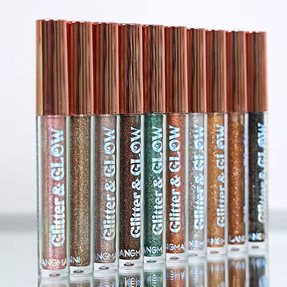 Waterproof Liquid Eyeshadow Set and Metallic Glitter-Waterproof Liquid Eyeshadow Set and Metallic Glitter