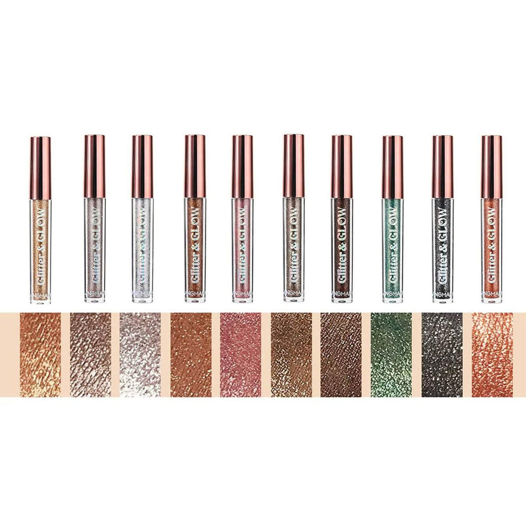 Waterproof Liquid Eyeshadow Set and Metallic Glitter-Waterproof Liquid Eyeshadow Set and Metallic Glitter