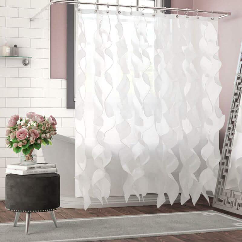 Westendorf Cascading Waterfall Single Shower Curtain-Westendorf Cascading Waterfall Single Shower Curtain