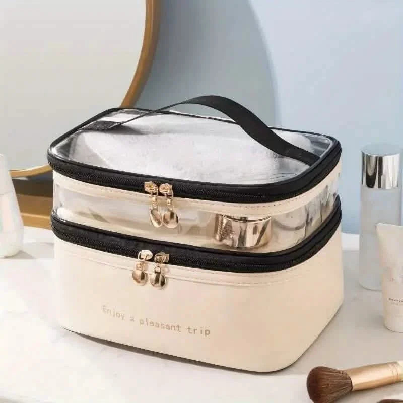 Women's Double Layer Makeup Bag-Women's Double Layer Makeup Bag