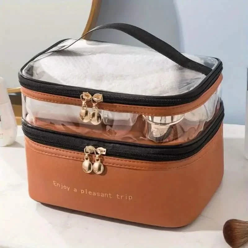 Women's Double Layer Makeup Bag-Women's Double Layer Makeup Bag