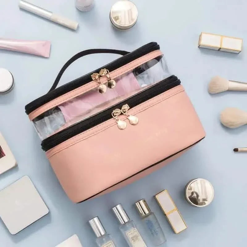 Women's Double Layer Makeup Bag-Women's Double Layer Makeup Bag