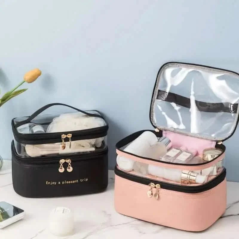 Women's Double Layer Makeup Bag-Women's Double Layer Makeup Bag