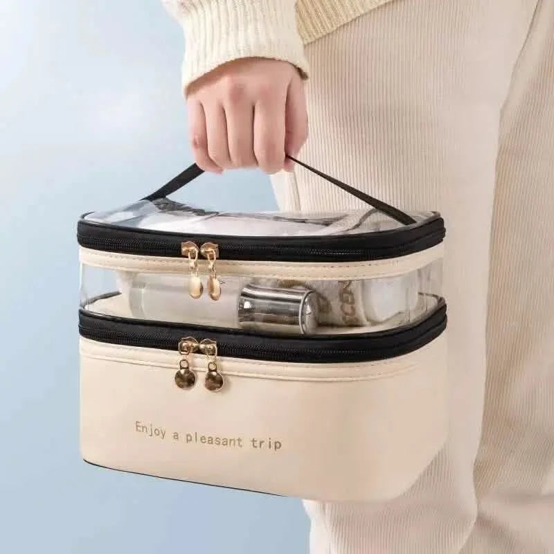 Women's Double Layer Makeup Bag-Women's Double Layer Makeup Bag