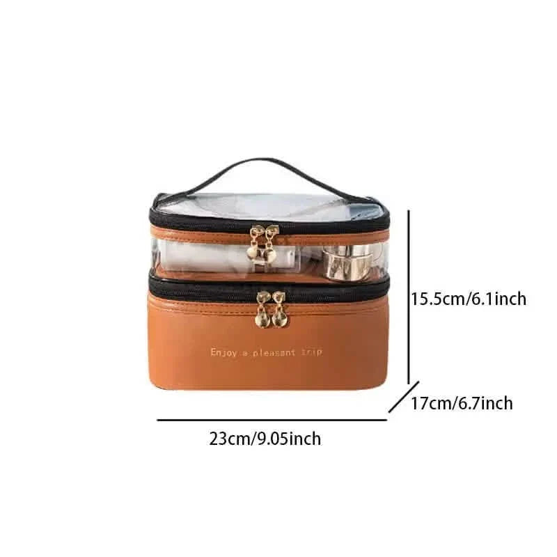Women's Double Layer Makeup Bag-Women's Double Layer Makeup Bag