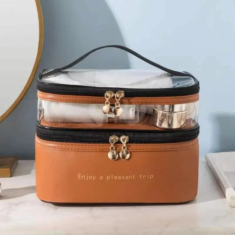 Women's Double Layer Makeup Bag-Women's Double Layer Makeup Bag