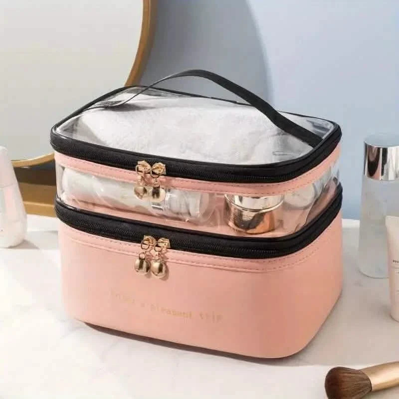 Women's Double Layer Makeup Bag-Women's Double Layer Makeup Bag