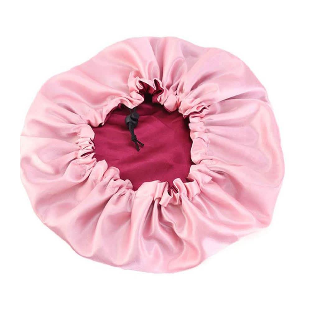 Women's Double Layer Reversible Silky Satin Headscarf Sleeping Bonnet Hat Headband-Women's Double Layer Reversible Silky Satin Headscarf Sleeping Bonnet Hat Headband