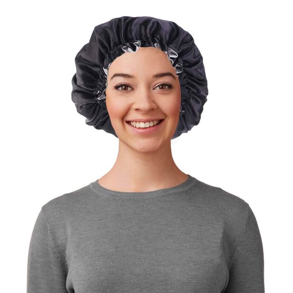 Women's Double Layer Reversible Silky Satin Headscarf Sleeping Bonnet Hat Headband-Women's Double Layer Reversible Silky Satin Headscarf Sleeping Bonnet Hat Headband