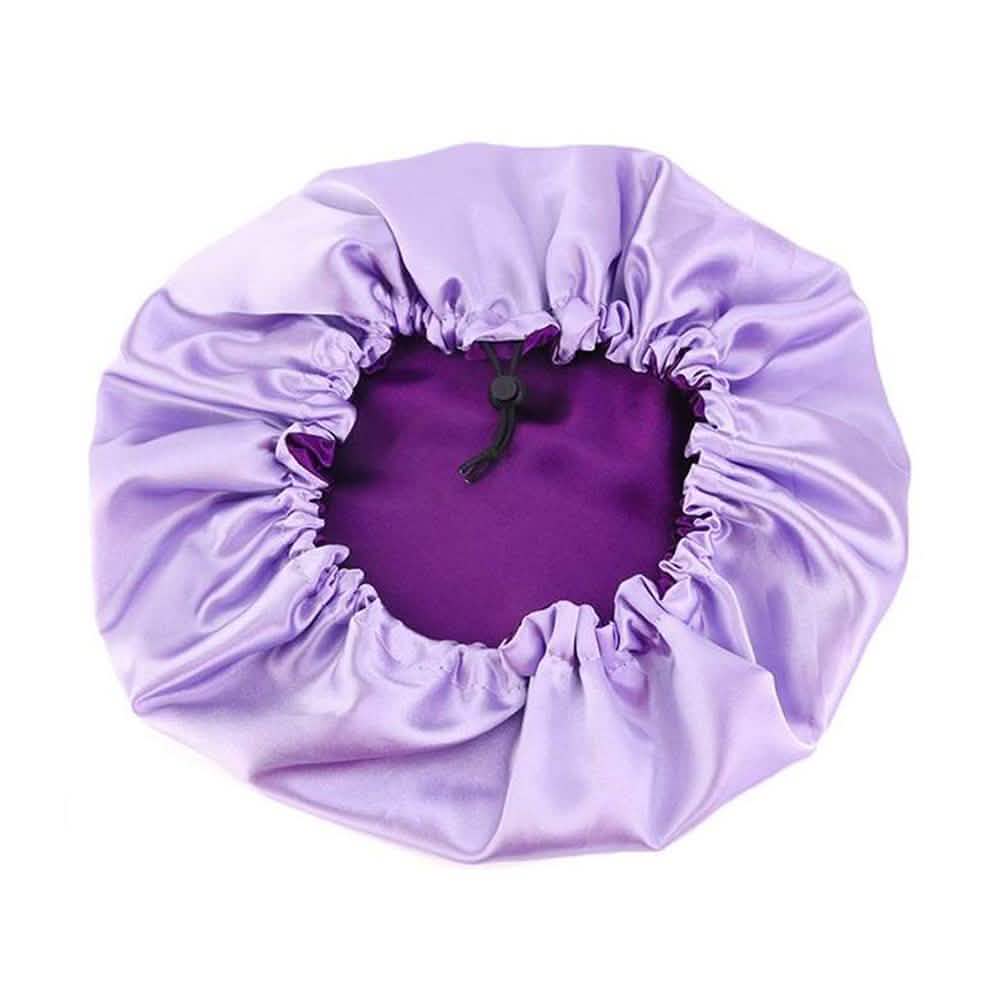 Women's Double Layer Reversible Silky Satin Headscarf Sleeping Bonnet Hat Headband-Women's Double Layer Reversible Silky Satin Headscarf Sleeping Bonnet Hat Headband