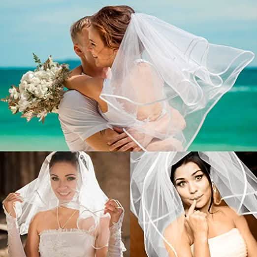 Women's Simple Bridal Veil with Comb-Women's Simple Bridal Veil with Comb
