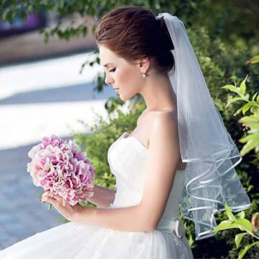 Women's Simple Bridal Veil with Comb-Women's Simple Bridal Veil with Comb