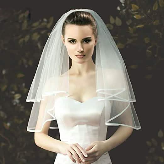 Women's Simple Bridal Veil with Comb-Women's Simple Bridal Veil with Comb