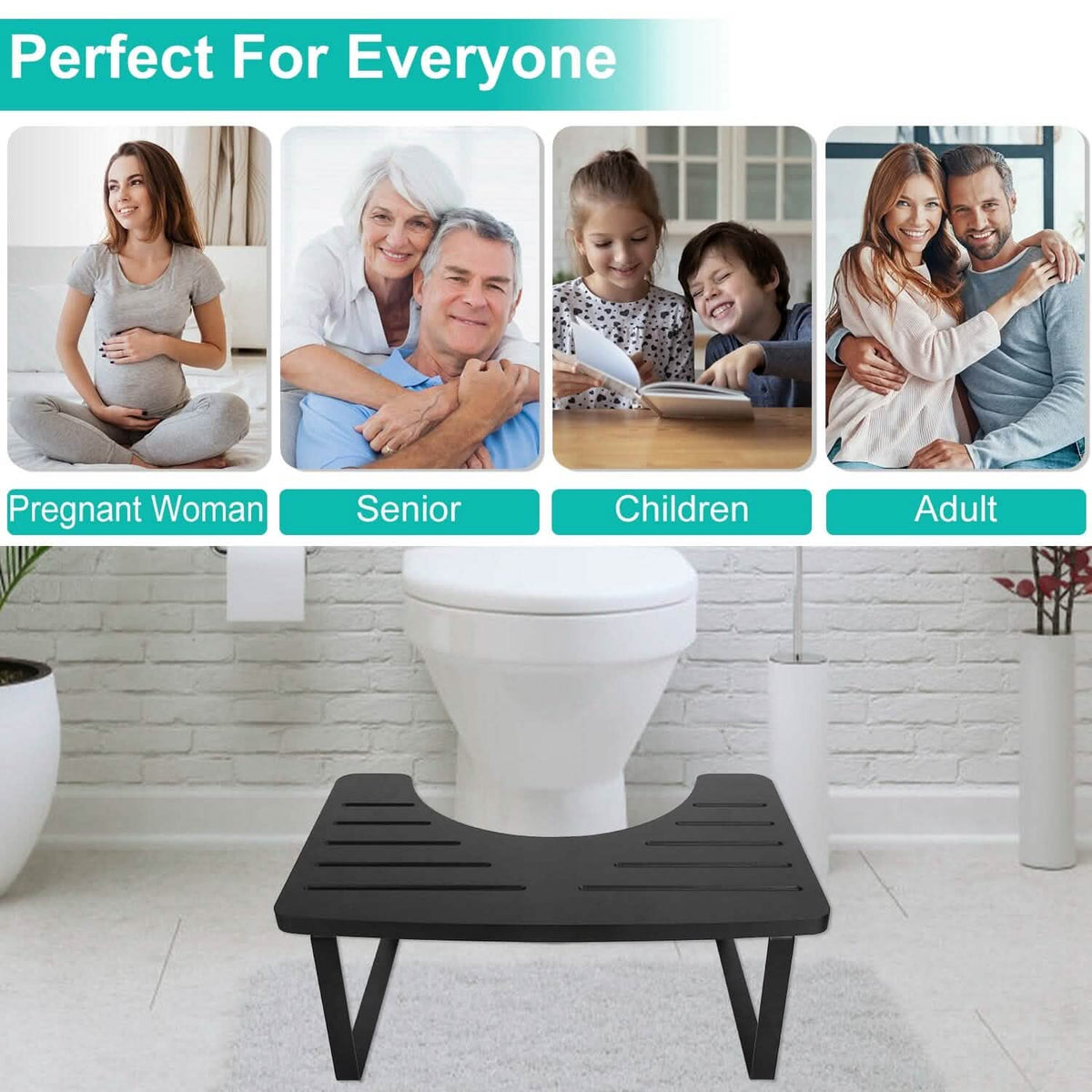 Wooden Metal Stool Height Bathroom Toilet Stool-Wooden Metal Stool Height Bathroom Toilet Stool